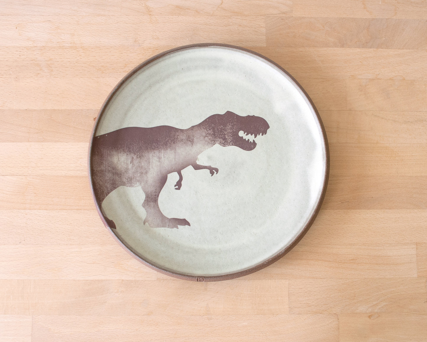 T-Rex Dinner Plate - white