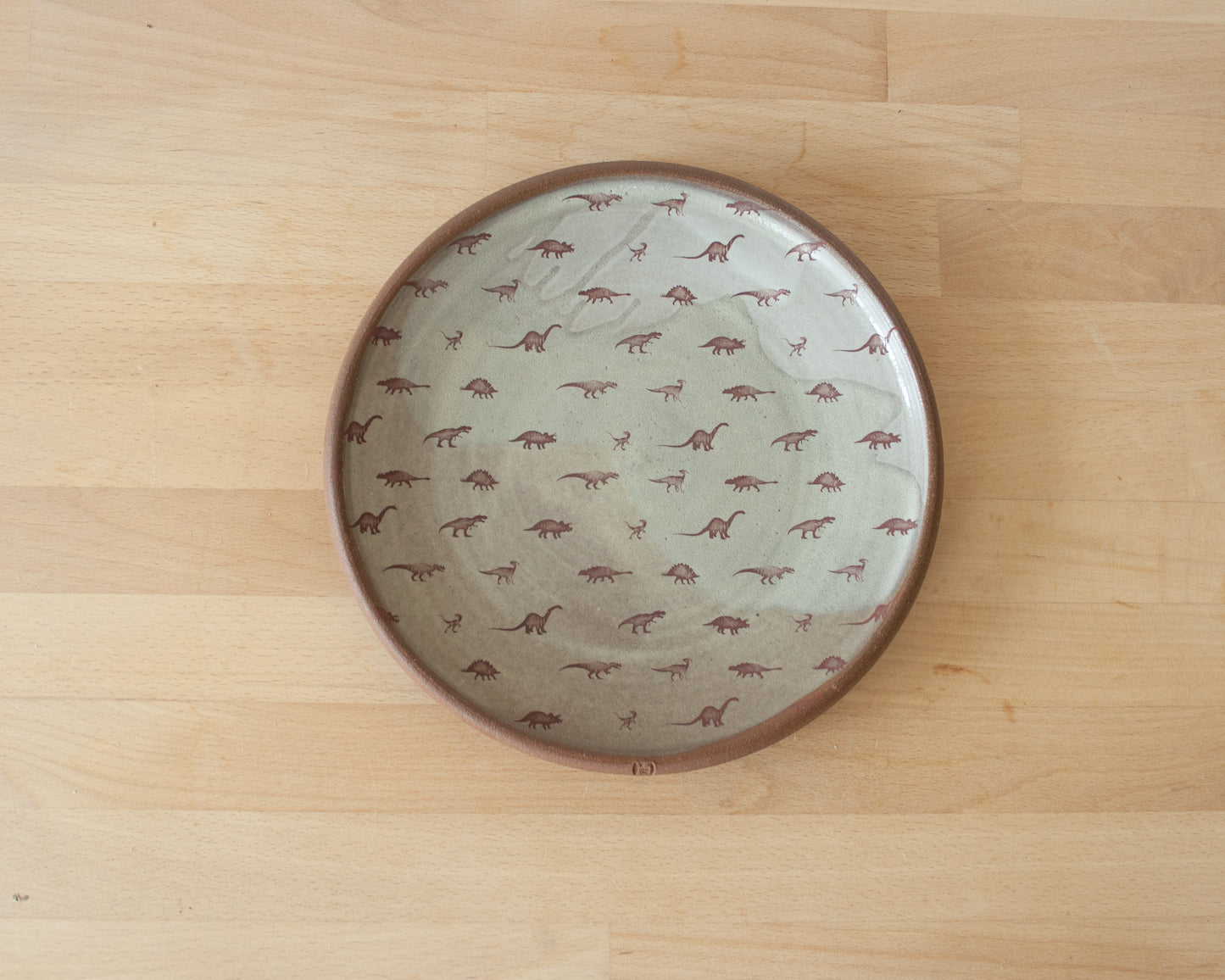 Side Plate with small dinosaurs