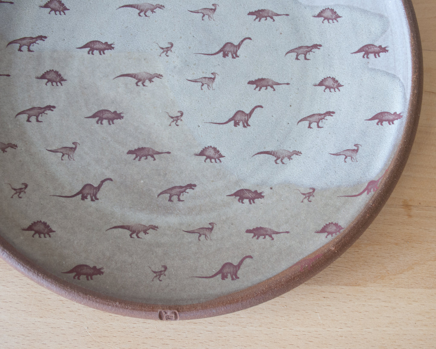 Side Plate with small dinosaurs