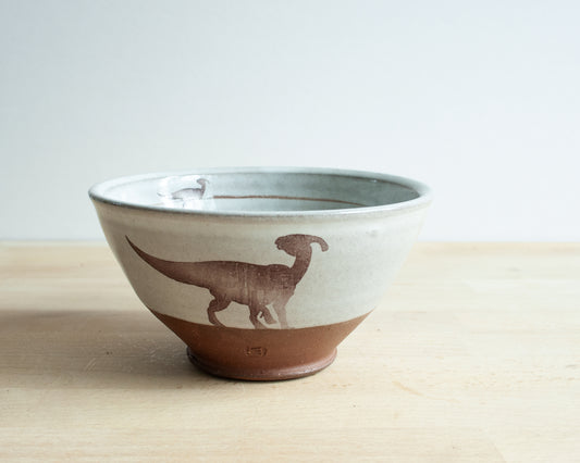 Parasaurolophus Bowl - white