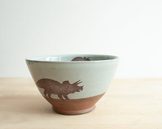 Triceratops Bowl - blue