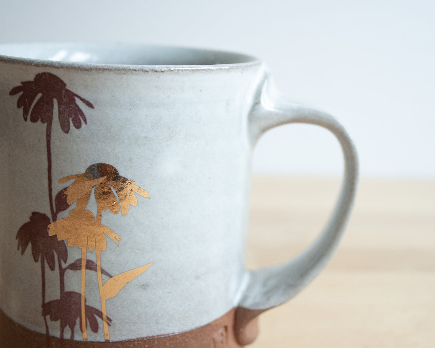 Gold Coneflower Mug - white
