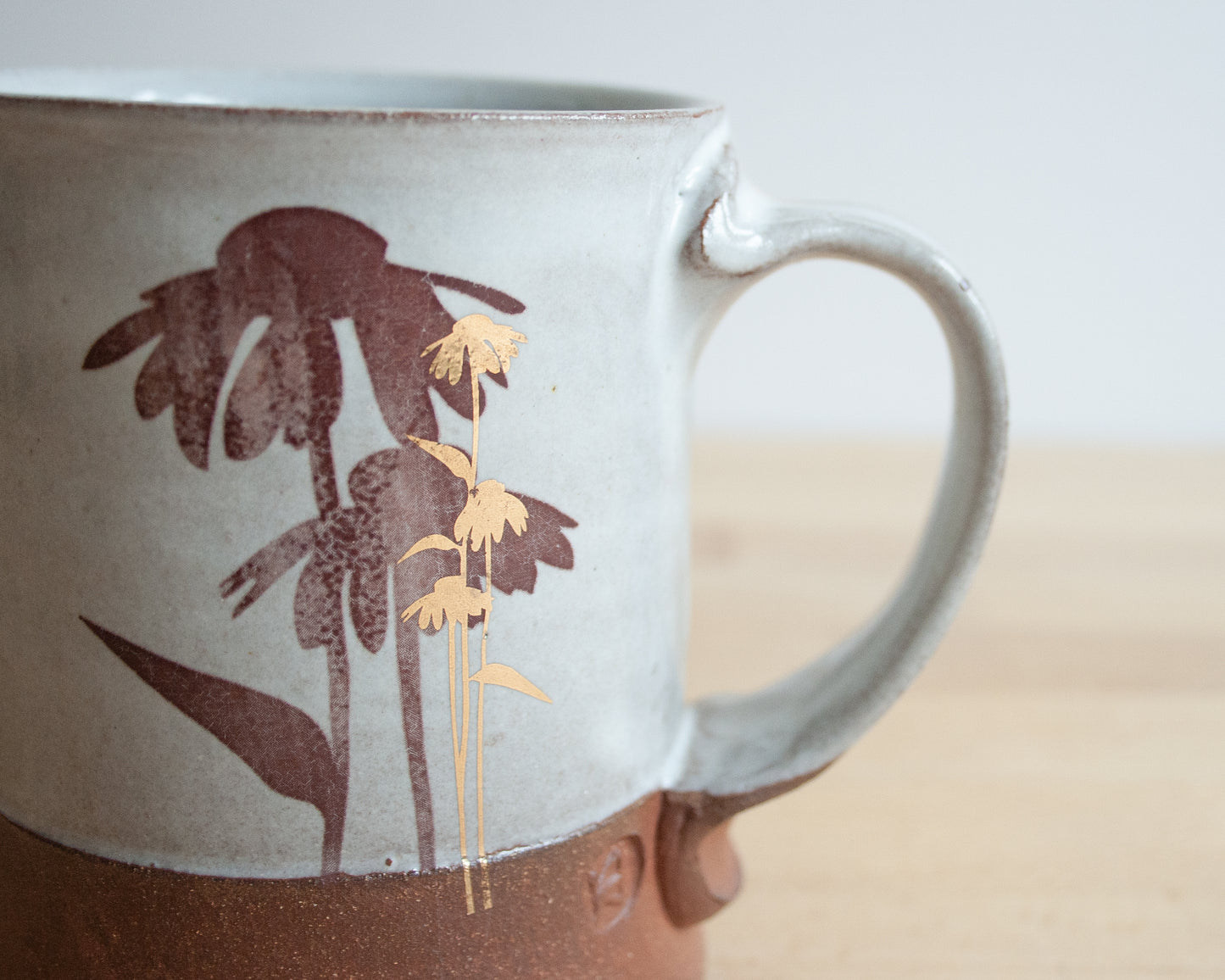 Gold Coneflower Mug - white