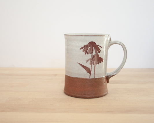 Coneflower Mug - white