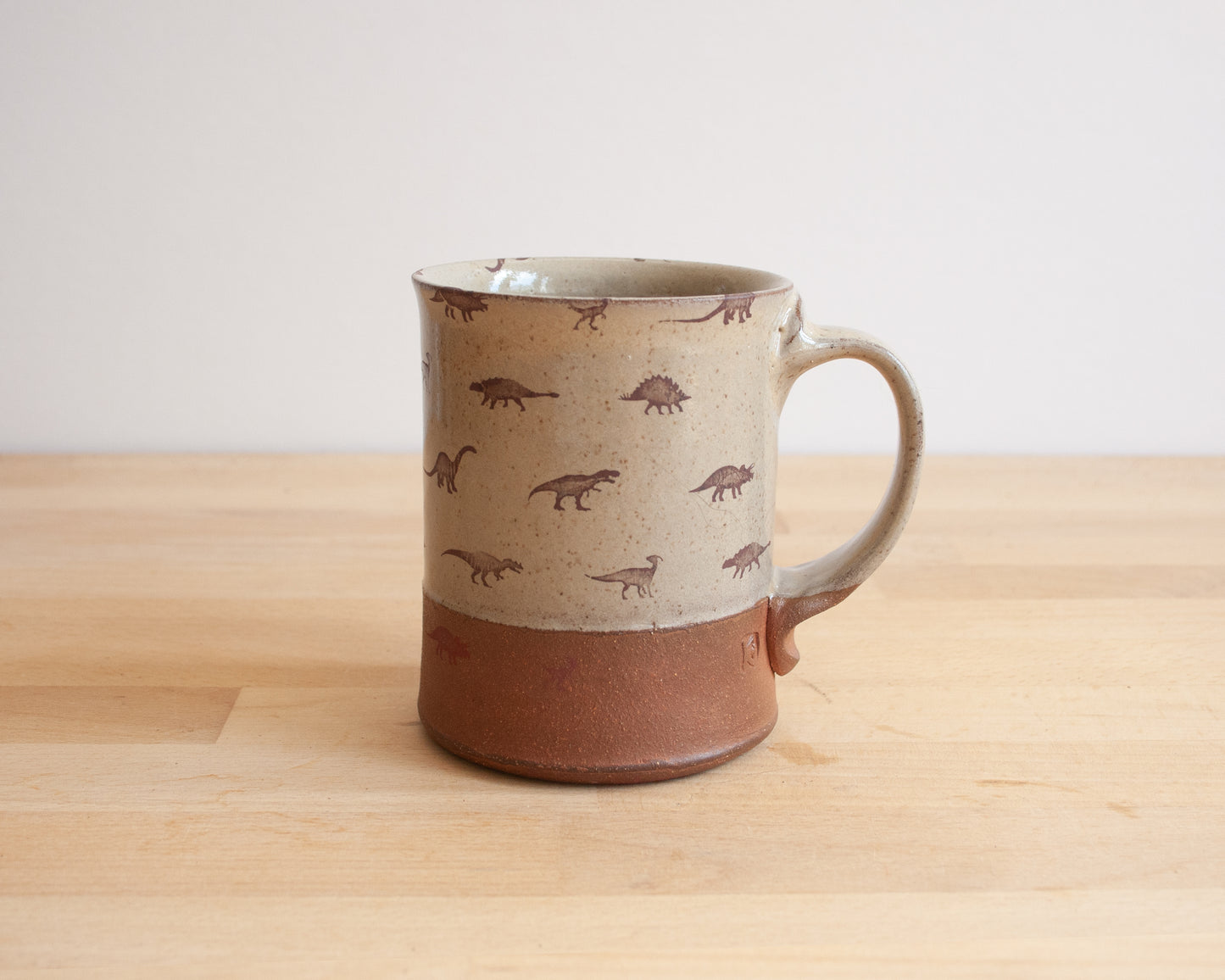 Mug with Small Dino Pattern - yellow