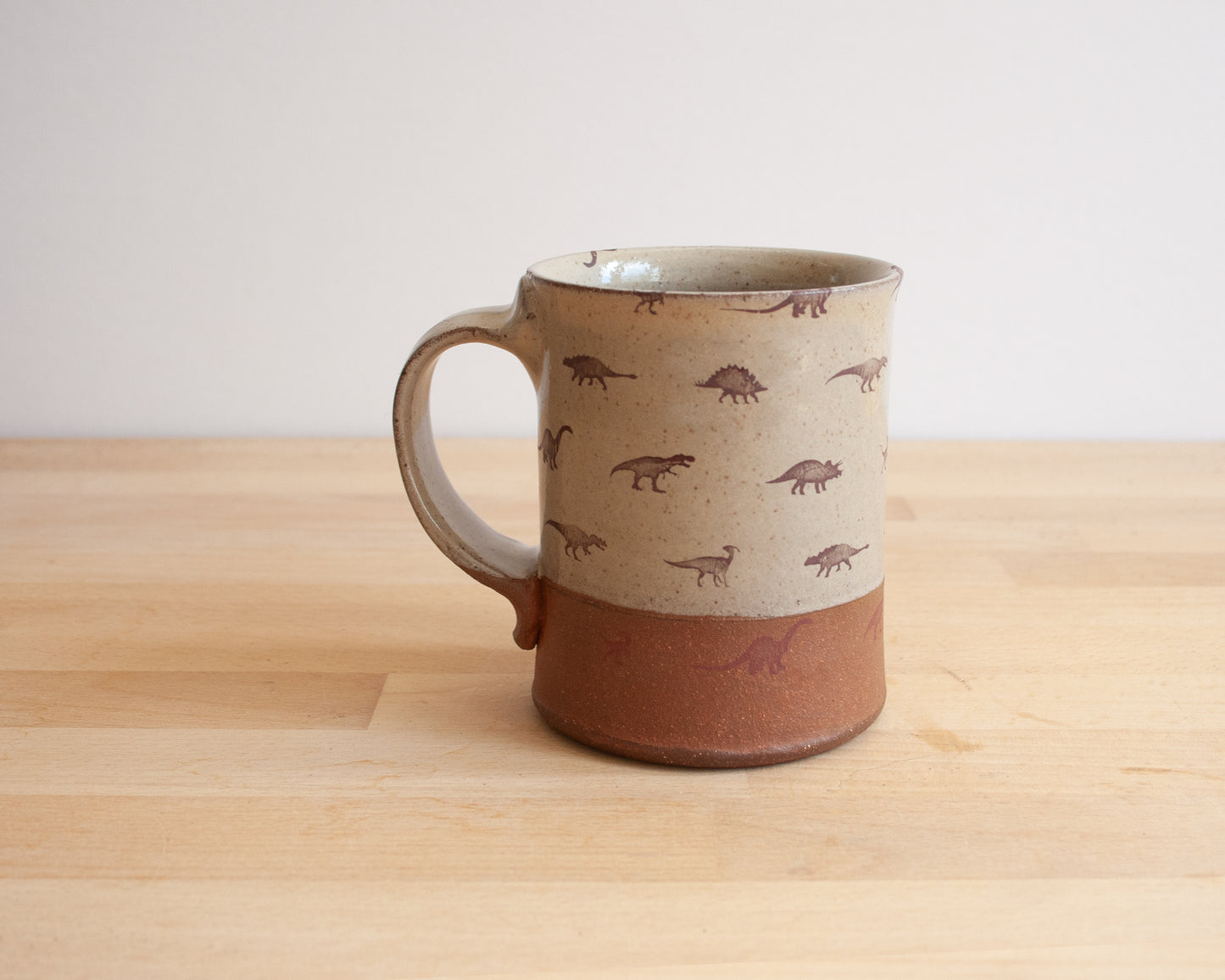 Mug with Small Dino Pattern - yellow