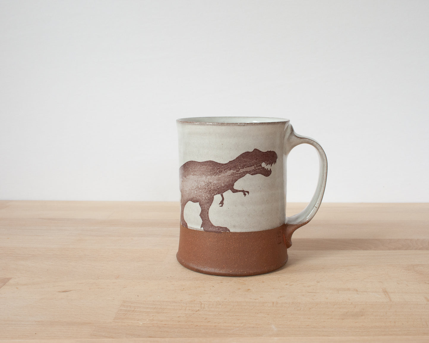 Mug with Small Dino Pattern - white – Keith Hershberger Ceramics