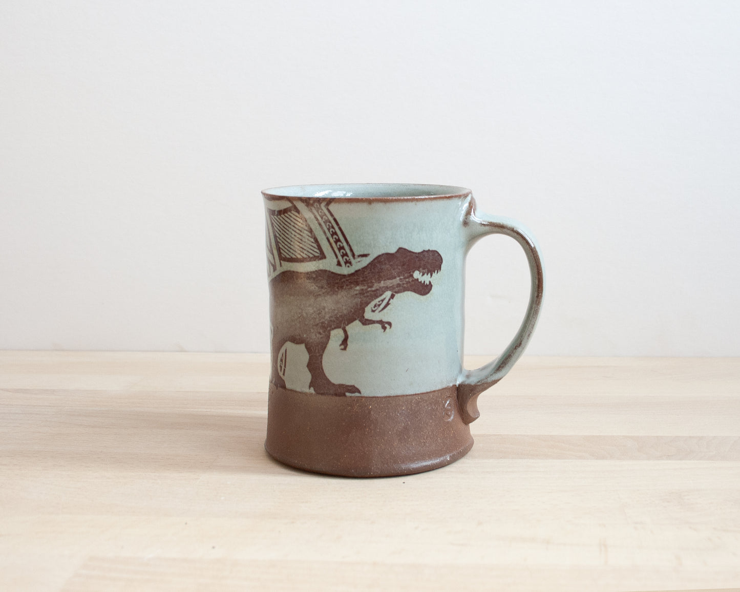 T-Rex Mug with pattern - blue