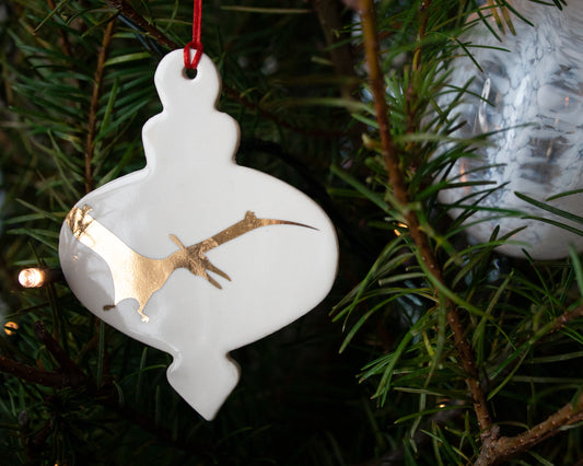 Gold Pterodactyl Ornament