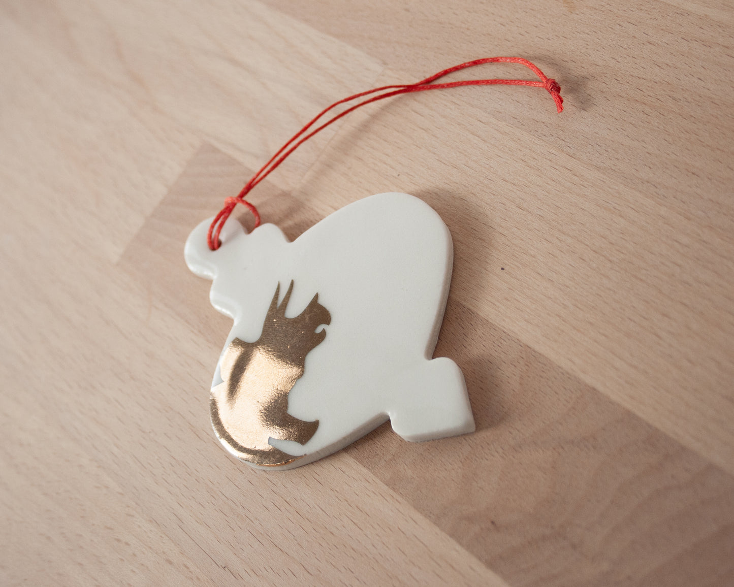 Gold Triceratops Ornament