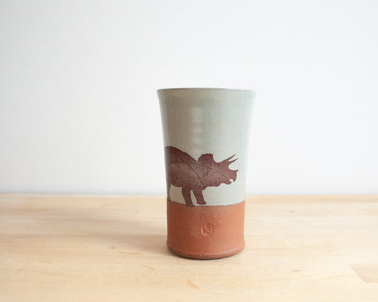 Triceratops Tumbler- blue