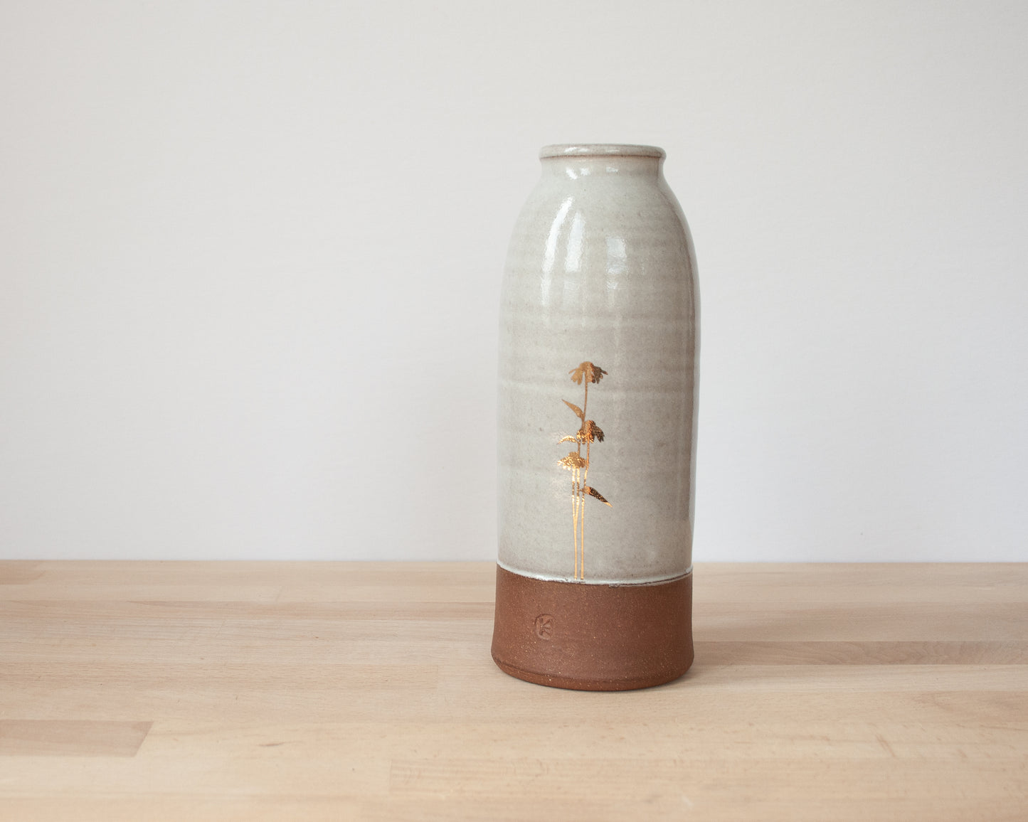 Gold Coneflower Vase