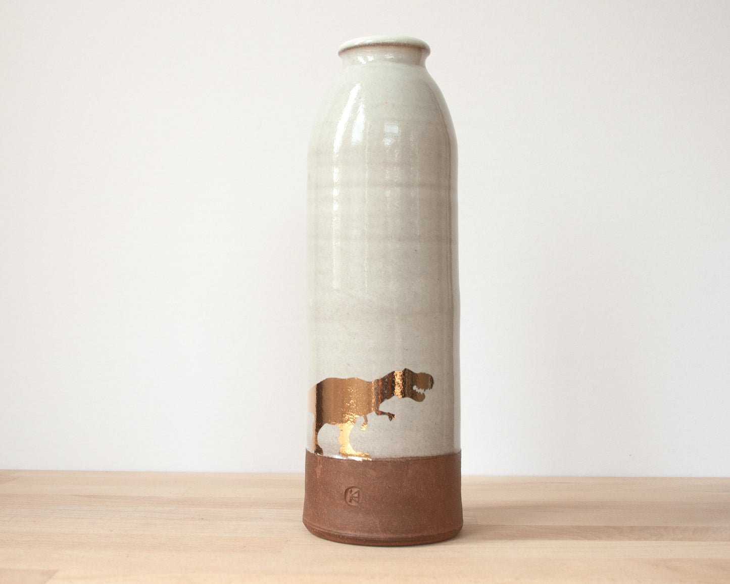 Gold T-Rex Vase - large