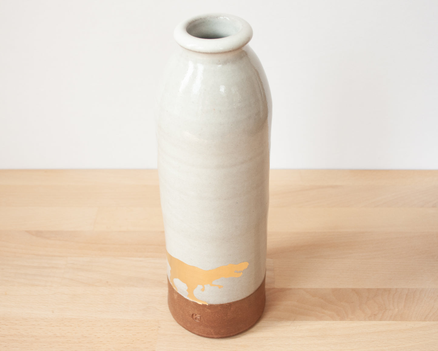Gold T-Rex Vase - large